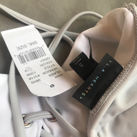 LA Hearts lace up one-piece swimsuit - Picture 4 of 5